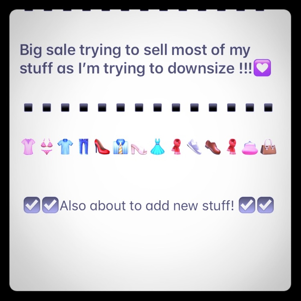 Big sale on all my closet!!